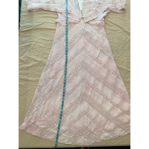 LoveShackFancy Blush Maxi Dress with Ruffle Sleeves - Picture 5 of 11